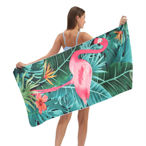 Digital Printed Flamingo Beach Towel Plus SIze Bath Towel Travel Towel PQ-011C