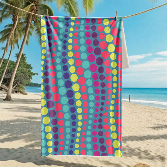 Striped Print Travel Towel Oversize Beach Towel Plus SIze Bath Towel PQ-011A
