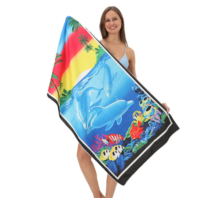 Digital Printed Flamingo Beach Towel Plus SIze Bath Towel Travel Towel PQ-011C