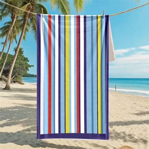 Striped Print Travel Towel Oversize Beach Towel Plus SIze Bath Towel PQ-011A