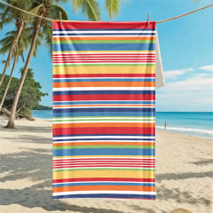 Striped Print Travel Towel Oversize Beach Towel Plus SIze Bath Towel PQ-011A