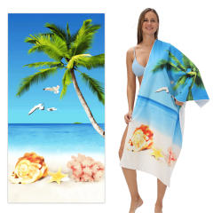 Digital Printed Flamingo Beach Towel Plus SIze Bath Towel Travel Towel PQ-011C