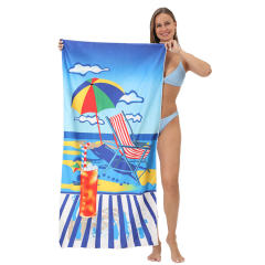 Digital Printed Flamingo Beach Towel Plus SIze Bath Towel Travel Towel PQ-011C