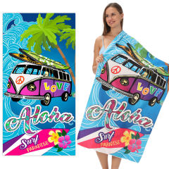 Digital Printed Flamingo Beach Towel Plus SIze Bath Towel Travel Towel PQ-011C