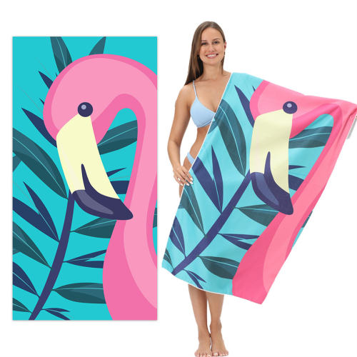 Digital Printed Flamingo Beach Towel Plus SIze Bath Towel Travel Towel PQ-011C