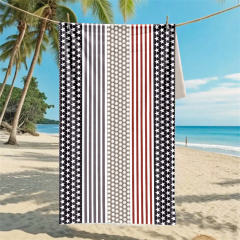 Striped Print Travel Towel Oversize Beach Towel Plus SIze Bath Towel PQ-011A