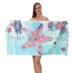Digital Printed Flamingo Beach Towel Plus SIze Bath Towel Travel Towel PQ-011C