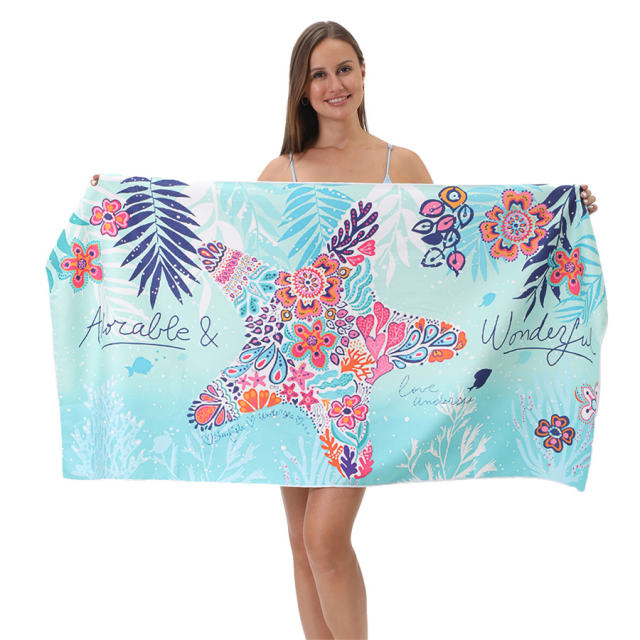 Digital Printed Flamingo Beach Towel Plus SIze Bath Towel Travel Towel PQ-011C