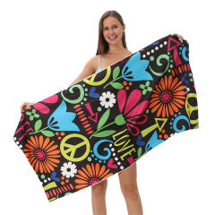 Digital Printed Flamingo Beach Towel Plus SIze Bath Towel Travel Towel PQ-011C