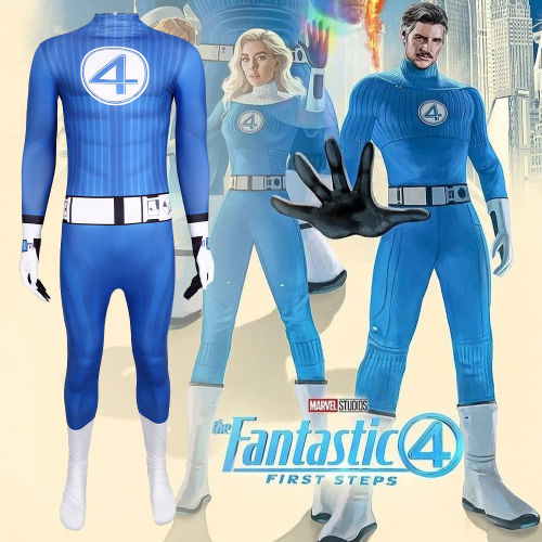 Marvel Movie Fantastic 4 cosplay costume Digital Print Super Hero jumpsuit PQ110120