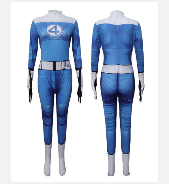 Marvel Movie Fantastic 4 cosplay costume Digital Print Super Hero jumpsuit PQ110120