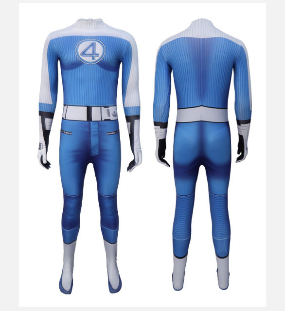 Marvel Movie Fantastic 4 cosplay costume Digital Print Super Hero jumpsuit PQ110120