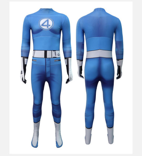 Marvel Movie Fantastic 4 cosplay costume Digital Print Super Hero jumpsuit PQ110120