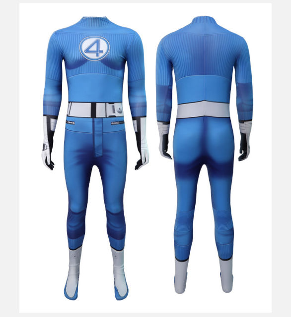 Marvel Movie Fantastic 4 cosplay costume Digital Print Super Hero jumpsuit PQ110120