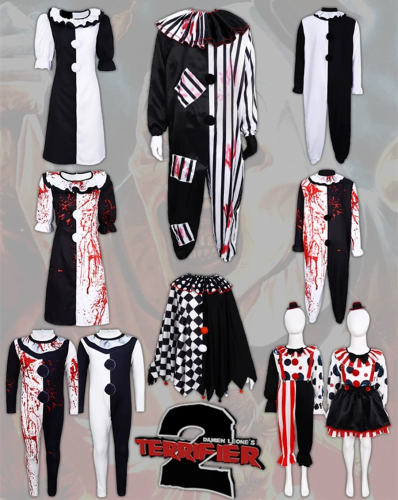 Halloween Horror Joker Fancy Dress Terrifier Uniform Clown Costume PQ350