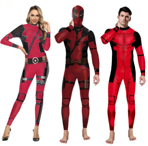 Marvel Movie Deadpool 3 Cosplay costume Digital Print Super Hero jumpsuit PQ142