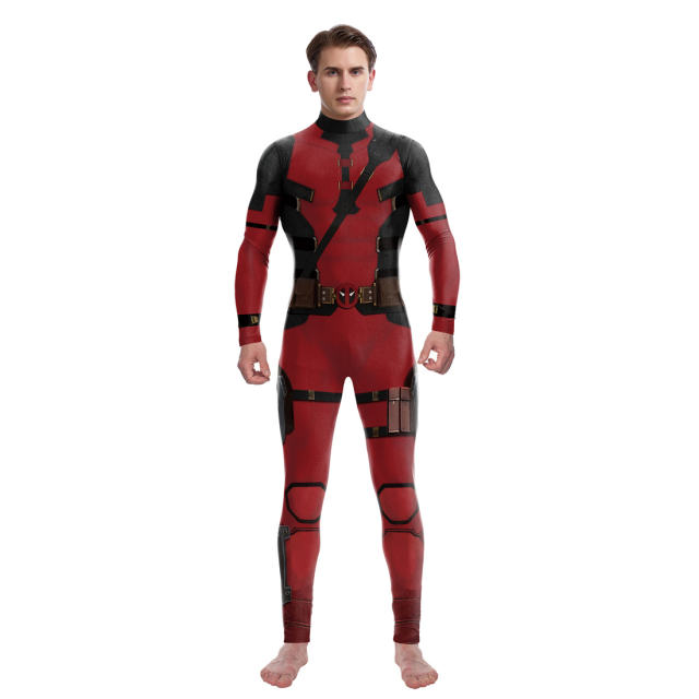 Marvel Movie Deadpool 3 Cosplay costume Digital Print Super Hero jumpsuit PQ142