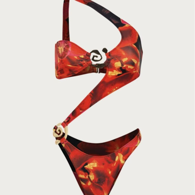 Vacation Style One Piece Swimwear for Woman Sexy Hollowed Out Swimsuit PQ24518