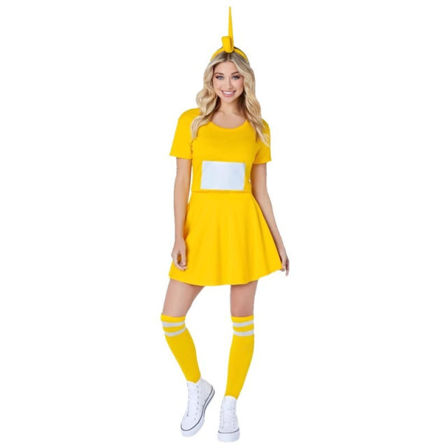 Halloween Teletubbies Costume Dipsy Cosplay Uniform Tinky Winky Dress PQ007