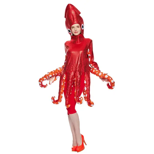 Halloween Cuttlefish Costumes Octopus Uniform Carnival Cosplay Jumpsuit PQ22826