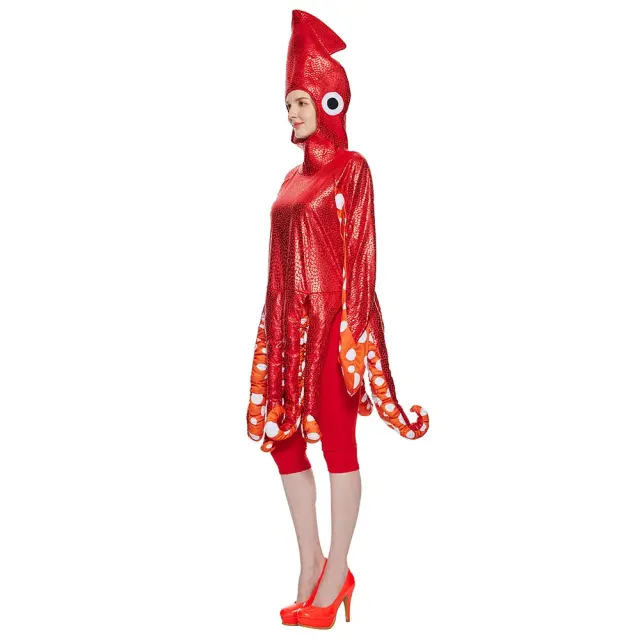 Halloween Cuttlefish Costumes Octopus Uniform Carnival Cosplay Jumpsuit PQ22826