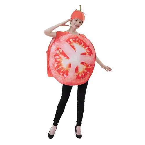 Halloween Tomato Costume Fruit Vegetable Uniform Carnival Cosplay Jumpsuit PQ27131