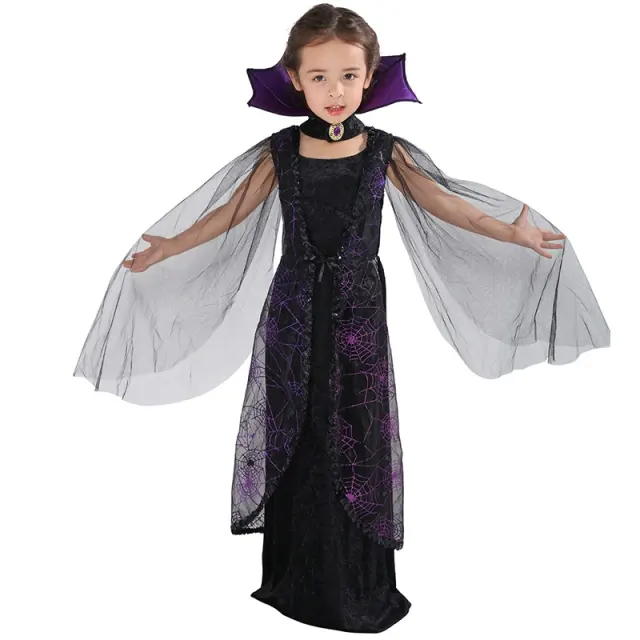 Kid Halloween Witch Costume For Child Magic Cosplay Fancy Dress PQ20152