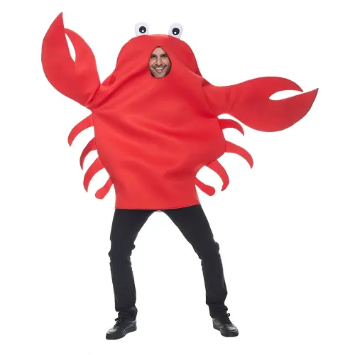 Halloween Crab Costume Marine Life Jumpsuit Carnival Cosplay Uniform PQ27163