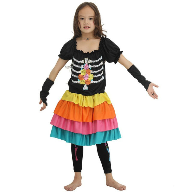 Kid Halloween Witch Costume For Child Magic Cosplay Fancy Dress PQ20152
