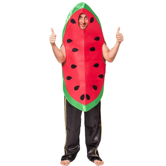 Halloween Watermelon Costume Carnival Cosplay Jumpsuit Food Uniform PQ20354