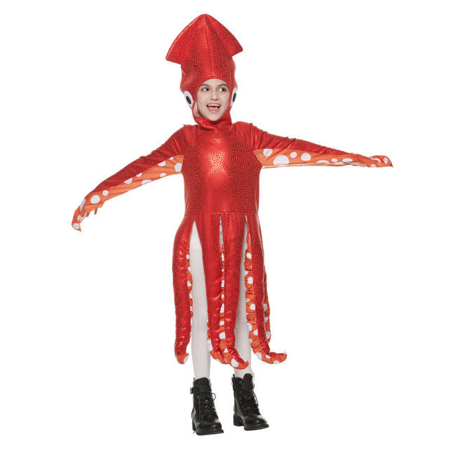Halloween Cuttlefish Costume Carnival Cosplay Jumpsuit Octopus Uniform PQ27025