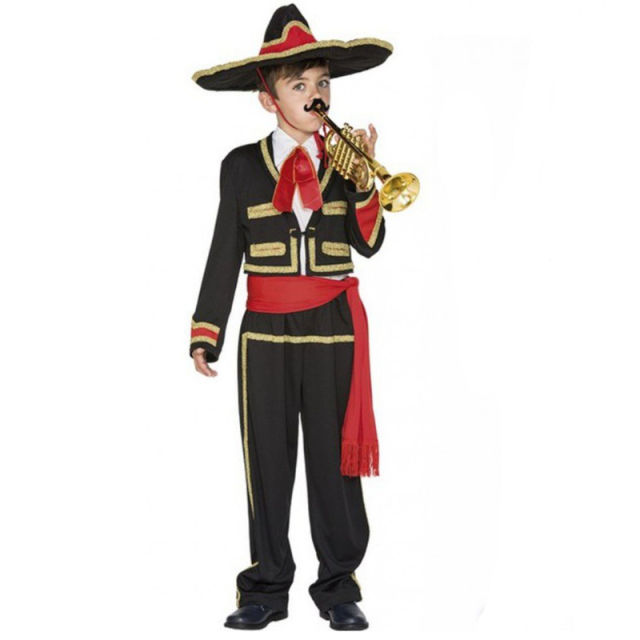 Ethnic Costume Mexican Day of the Dead Outfit, Halloween Uniform PQ22234