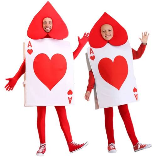 Carnival Poker Costume Block Outfit Spades Cosplay Halloween Uniform PQ050