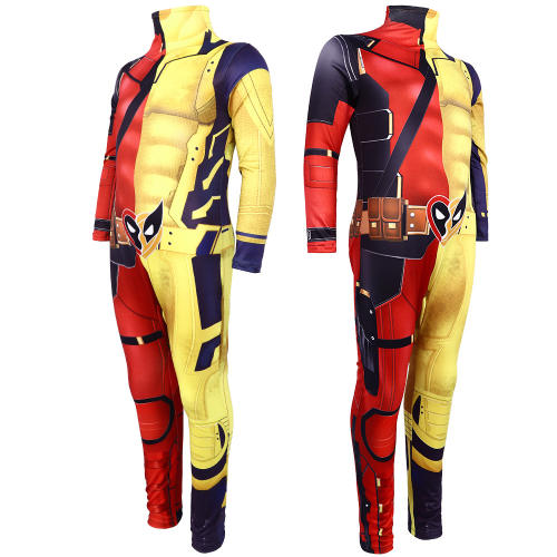 Marvel Movie Deadpool & Wolverine Cosplay Costume Super Hero jumpsuit PQ180190