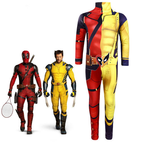 Marvel Movie Deadpool & Wolverine Cosplay Costume Super Hero jumpsuit PQ180190