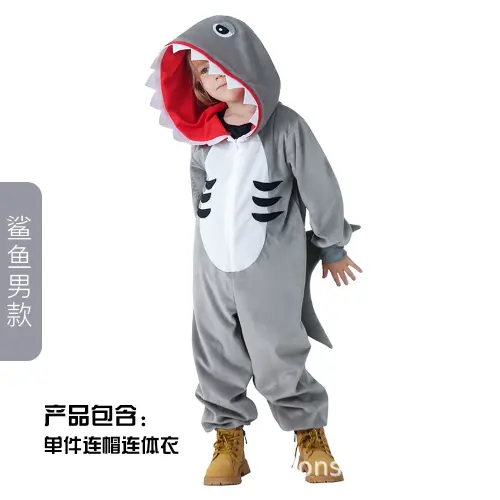 Kid Halloween Cute Shark Costume for Children Marine Life Octopus Jumpsuit PQ53476C