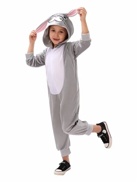 Child Halloween Panda Gorilla Costume for Kid Animal Bunny Lion Jumpsuit PQ53476B
