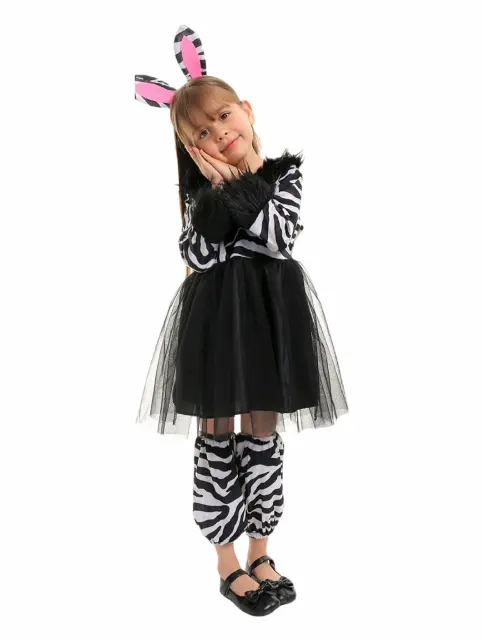 Child Halloween Panda Gorilla Costume for Kid Animal Bunny Lion Jumpsuit PQ53476B