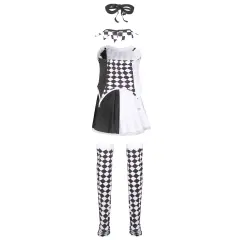 Halloween Clown Costume For Woman Anime Carnival Devil Queen Fancy Dress PQ9002