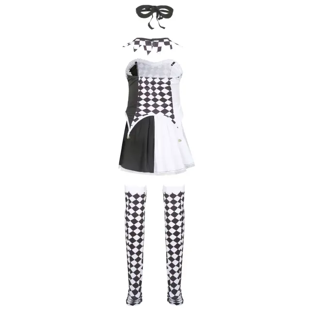 Halloween Clown Costume For Woman Anime Carnival Devil Queen Fancy Dress PQ9002