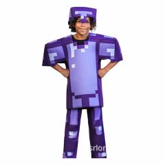 Halloween Minecraft Costume for Kid Carnival Jumpsuit Cosplay Outfits PQ3683
