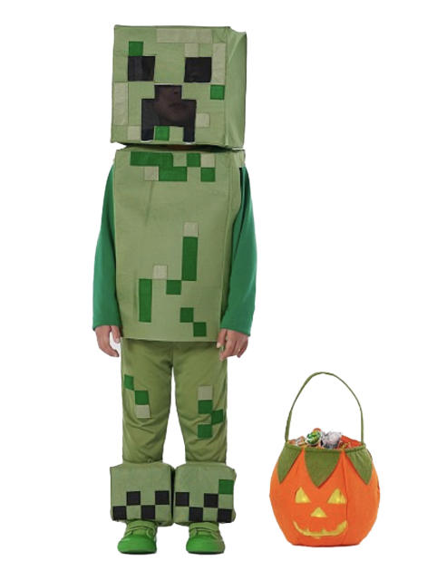 Halloween Minecraft Costume for Kid Carnival Jumpsuit Cosplay Outfits PQ3683