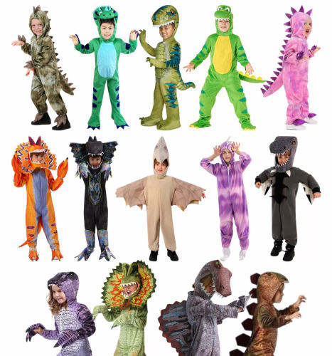 Kid Dinosaur Costume Halloween Party Outfit Child Carnival Animal Jumpsuit PQ-QS35