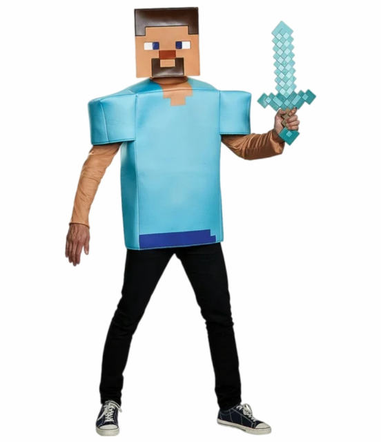 Halloween Minecraft Costume for Kid Carnival Jumpsuit Cosplay Outfits PQ3683