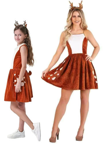 Christmas Reindeer Fancy Dress For Woman Elk Uniform Sexy Xmas Costume PQ192225