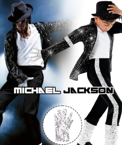 Children Carnival Michael Jackson Cosplay Outfits Tap Dance Costumes for Kid PQ4210