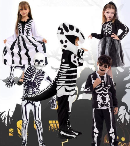 Skeleton Tyrannosaurus rex Uniform Child cosplay costumes Ghost Festival Clothes PQ6947