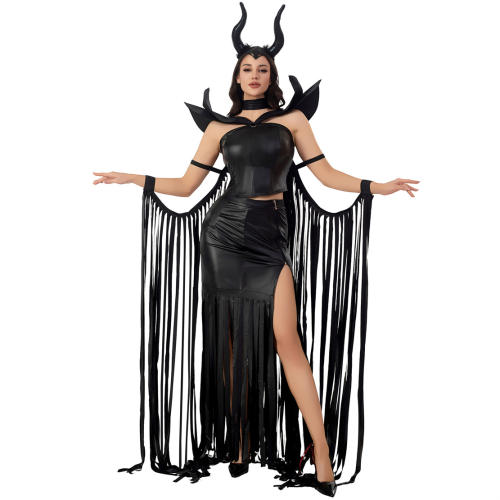 Maleficent Role Playing Costume For Woman Devil Witch Outfit Cosplay Uniform PQ99083
