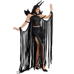Maleficent Role Playing Costume For Woman Devil Witch Outfit Cosplay Uniform PQ99083