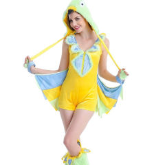 Faux Fur Parrot Costume Carnival Bird Uniform Cos Plush Animal Outfit PQ1645
